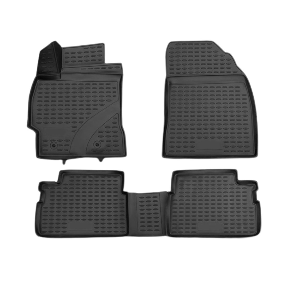 Toyota Corolla Floor Mats - Omac - Rubber TPE - Black - '14-'19